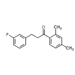 结构式 CAS# 898767-08-3, 1-(2,4-二甲基苯基)-3-(3-氟苯基)-1-丙酮