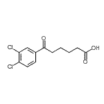 结构式 CAS# 898767-10-7, 6-(3,4-二氯苯基)-6-氧代己酸