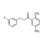 structure of CAS# 898767-11-8, 1-(2,5-Dimethylphenyl)-3-(3-fluorophenyl)-1-propanone;2',5'-dimethyl-3-(3-fluorophenyl)propiophenone