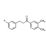 结构式 CAS# 898767-17-4, 1-(3,4-二甲基苯基)-3-(3-氟苯基)-1-丙酮