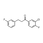 结构式 CAS# 898767-29-8, 1-(3-氯-4-氟苯基)-3-(3-氟苯基)-1-丙酮
