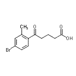 结构式 CAS# 898767-31-2, 5-(4-溴-2-甲基苯基)-5-氧代戊酸