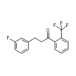结构式 CAS# 898767-38-9, 3-(3-氟苯基)-1-[2-(三氟甲基)苯基]-1-丙酮