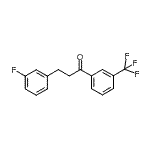 structure of CAS# 898767-41-4, 3-(3-Fluorophenyl)-1-[3-(trifluoromethyl)phenyl]-1-propanone;3-(3-fluorophenyl)-3'-trifluoromethylpropiophenone
