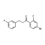 结构式 CAS# 898767-47-0, 1-(4-溴-2-氟苯基)-3-(3-氟苯基)-1-丙酮