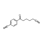 structure of CAS# 898767-51-6, 4-(5-Cyanopentanoyl)benzonitrile;6-(4-Cyanophenyl)-6-oxohexanenitrile