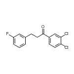 structure of CAS# 898767-63-0, 1-(3,4-Dichlorophenyl)-3-(3-fluorophenyl)-1-propanone;3',4'-Dichloro-3-(3-fluorophenyl)propiophenone
