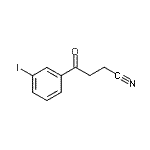 structure of CAS# 898767-92-5, 4-(3-Iodophenyl)-4-oxobutanenitrile;4-(3-Iodophenyl)-4-oxobutyronitrile