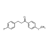 structure of CAS# 898768-11-1, 3-(4-Fluorophenyl)-1-[4-(methylsulfanyl)phenyl]-1-propanone;3-(4-fluorophenyl)-4'-thiomethylpropiophenone
