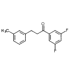 结构式 CAS# 898768-21-3, 1-(3,5-二氟苯基)-3-(3-甲基苯基)-1-丙酮