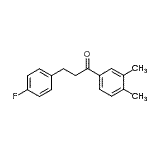 结构式 CAS# 898768-37-1, 1-(3,4-二甲基苯基)-3-(4-氟苯基)-1-丙酮