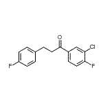 结构式 CAS# 898768-49-5, 1-(3-氯-4-氟苯基)-3-(4-氟苯基)-1-丙酮