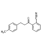 structure of CAS# 898768-53-1, 2-[3-(4-Methylphenyl)propanoyl]benzonitrile;2'-cyano-3-(4-methylphenyl)propiophenone