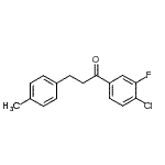 结构式 CAS# 898768-91-7, 1-(4-氯-3-氟苯基)-3-(4-甲基苯基)-1-丙酮
