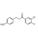 structure of CAS# 898768-93-9, 1-(3-Chloro-4-fluorophenyl)-3-(4-methylphenyl)-1-propanone;3'-chloro-4'-fluoro-3-(4-methylphenyl)propiophenone