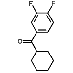 structure of CAS# 898769-56-7, cyclohexyl-(3,4-difluorophenyl)methanone;cyclohexyl 3,4-difluorophenyl ketone
