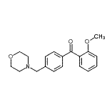 structure of CAS# 898769-68-1, (2-Methoxyphenyl)[4-(4-morpholinylmethyl)phenyl]methanone;2-methoxy-4'-morpholinomethyl benzophenone