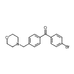 结构式 CAS# 898769-92-1, (4-溴苯基)[4-(4-吗啉基甲基)苯基]甲酮