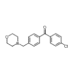 结构式 CAS# 898769-96-5, (4-氯苯基)[4-(4-吗啉基甲基)苯基]甲酮