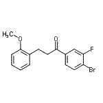 结构式 CAS# 898770-12-2, 1-(4-溴-3-氟苯基)-3-(2-甲氧基苯基)-1-丙酮