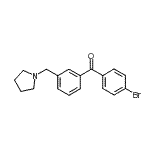 结构式 CAS# 898770-19-9, (4-溴苯基)[3-(1-吡咯烷基甲基)苯基]甲酮