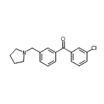 结构式 CAS# 898770-22-4, (3-氯苯基)[3-(1-吡咯烷基甲基)苯基]甲酮