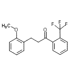 structure of CAS# 898770-27-9, 3-(2-Methoxyphenyl)-1-[2-(trifluoromethyl)phenyl]-1-propanone;3-(2-methoxyphenyl)-2'-trifluoromethylpropiophenone