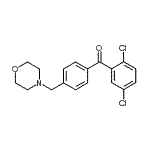 structure of CAS# 898770-59-7, (2,5-Dichlorophenyl)[4-(4-morpholinylmethyl)phenyl]methanone;2,5-dichloro-4'-morpholinomethyl benzophenone