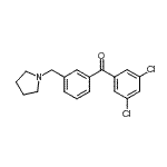 结构式 CAS# 898770-84-8, (3,5-二氯苯基)[3-(1-吡咯烷基甲基)苯基]甲酮