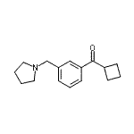结构式 CAS# 898770-96-2, 环丁基[3-(1-吡咯烷基甲基)苯基]甲酮