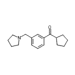 结构式 CAS# 898770-98-4, 环戊基[3-(1-吡咯烷基甲基)苯基]甲酮