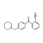 结构式 CAS# 898771-05-6, 2-[4-(1-哌啶基甲基)苯甲酰基]苯甲腈