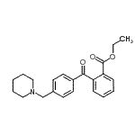 结构式 CAS# 898771-14-7, 乙基2-[4-(1-哌啶基甲基)苯甲酰基]苯甲酸酯