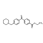 structure of CAS# 898771-20-5, Ethyl 4-[4-(1-piperidinylmethyl)benzoyl]benzoate;4-carboethoxy-4'-piperidinomethyl benzophenone