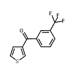structure of CAS# 898771-33-0, 3-Thienyl[3-(trifluoromethyl)phenyl]methanone;3-(3-Trifluoromethylbenzoyl)thiophene
