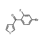structure of CAS# 898771-38-5, (4-Bromo-2-fluorophenyl)(3-thienyl)methanone;3-(4-Bromo-2-fluorobenzoyl)thiophene