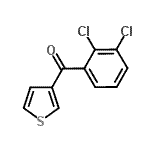structure of CAS# 898771-50-1, (2,3-Dichlorophenyl)(3-thienyl)methanone;3-(2,3-Dichlorobenzoyl)thiophene