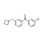 structure of CAS# 898771-61-4, [3-(1-Azetidinylmethyl)phenyl](3-chlorophenyl)methanone;3-azetidinomethyl-3'-chlorobenzophenone