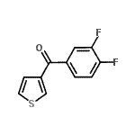 structure of CAS# 898771-62-5, (3,4-Difluorophenyl)(3-thienyl)methanone;3-(3,4-Difluorobenzoyl)thiophene