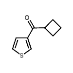 structure of CAS# 898771-70-5, Cyclobutyl(3-thienyl)methanone;Cyclobutyl 3-thienyl ketone;METHANONE,CYCLOBUTYL-3-THIENYL-;MFCD07699055