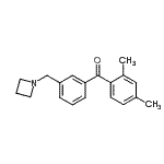 structure of CAS# 898771-71-6, [3-(1-Azetidinylmethyl)phenyl](2,4-dimethylphenyl)methanone;3'-azetidinomethyl-2,4-dimethylbenzophenone