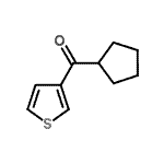 structure of CAS# 898771-72-7, Cyclopentyl(3-thienyl)methanone;Cyclopentyl 3-thienyl ketone;MFCD07699056