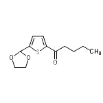 structure of CAS# 898771-86-3, 1-[5-(1,3-Dioxolan-2-yl)-2-thienyl]-1-pentanone;Butyl 5-(1,3-dioxolan-2-yl)-2-thienyl ketone