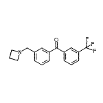 structure of CAS# 898771-93-2, [3-(1-Azetidinylmethyl)phenyl][3-(trifluoromethyl)phenyl]methanone;3-azetidinomethyl-3'-trifluoromethylbenzophenone