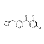 structure of CAS# 898772-03-7, [3-(1-Azetidinylmethyl)phenyl](4-chloro-2-fluorophenyl)methanone;3'-azetidinomethyl-4-chloro-2-fluorobenzophenone