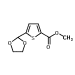 structure of CAS# 898772-05-9, Methyl 5-(1,3-dioxolan-2-yl)-2-thiophenecarboxylate;Methyl 5-(1,3-Dioxolan-2-yl)-2-thiophenecarboxylate