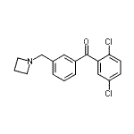 structure of CAS# 898772-12-8, [3-(1-Azetidinylmethyl)phenyl](2,5-dichlorophenyl)methanone;3'-azetidinomethyl-2,5-dichlorobenzophenone