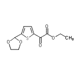 structure of CAS# 898772-32-2, Ethyl [5-(1,3-dioxolan-2-yl)-2-thienyl](oxo)acetate;Ethyl 5-(1,3-Dioxolan-2-yl)-2-thenoylformate