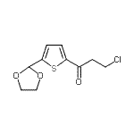 structure of CAS# 898772-41-3, 3-Chloro-1-[5-(1,3-dioxolan-2-yl)-2-thienyl]-1-propanone;2-Chloroethyl 5-(1,3-dioxolan-2-yl)-2-thienyl ketone