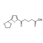 structure of CAS# 898772-66-2, 1-[5-(1,3-Dioxolan-2-yl)-2-thienyl]-1,5-hexanedione;5-(1,3-dioxolan-2-yl)-2-thienyl 4-oxopentyl ketone